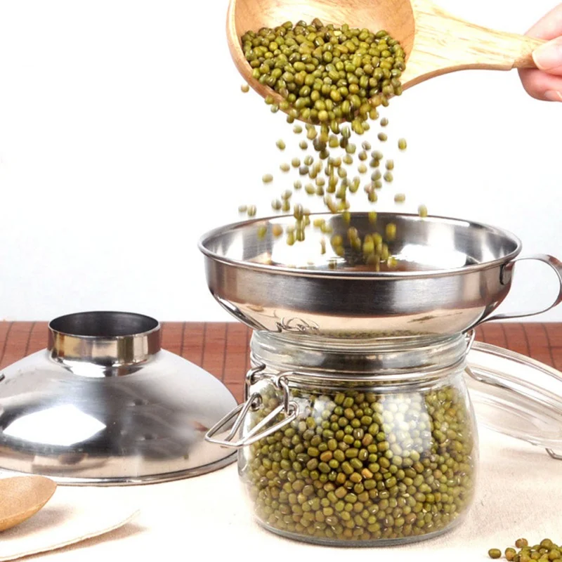 Adeeing Stainless Steel Wide Mouth Funnel Canning Hopper Filter Food Pickles Jam Kitchen Gadgets Cooking Tools | Дом и сад