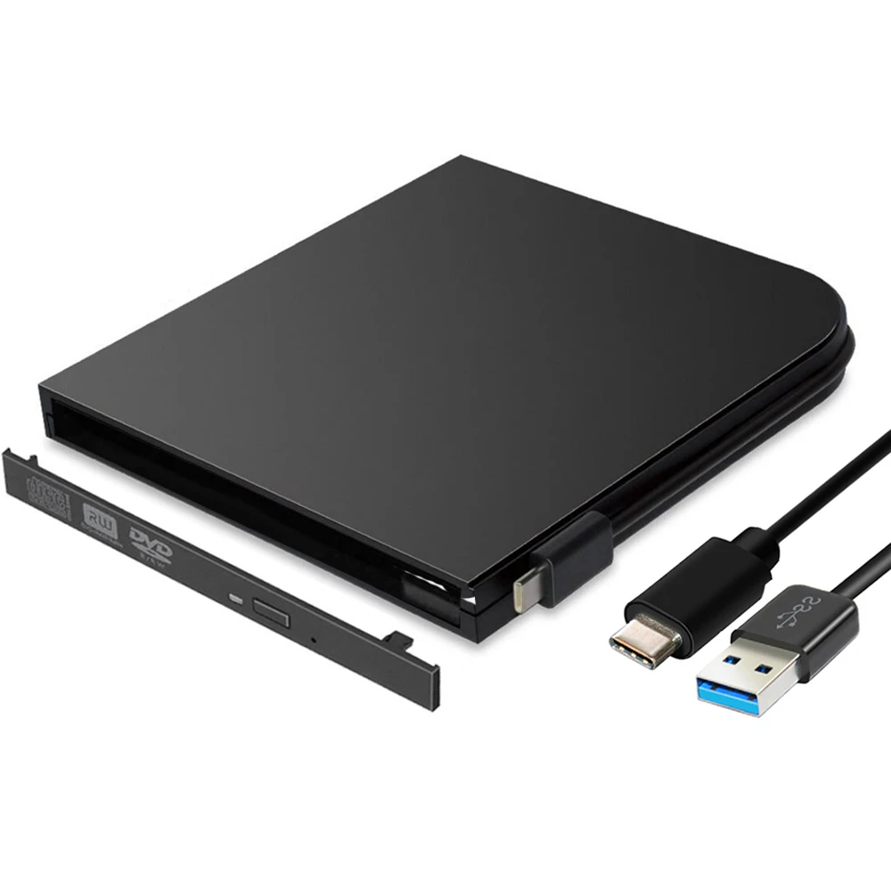 9 5 мм 2 в 1 Тип C USB3.1 + USB3.0 SATA Внешний Оптический привод чехол Комплект мобильный