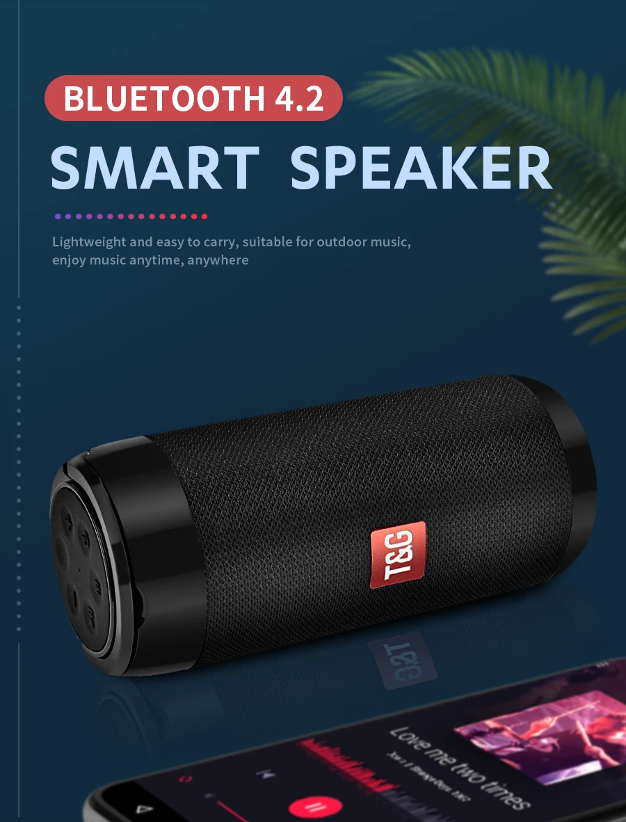 TG113C Колонка портативный Bluetooth мини-динамик с fm-радио водонепроницаемый сабвуфер беспроводной Loundpeakers и держатель телефона 7 цветов