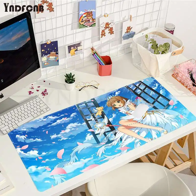 

Anime Cardcaptor Sakura Hot Sales Office Mice Gamer Soft Mouse Pad Size for large Edge Locking Speed Version Game Keyboard Pad