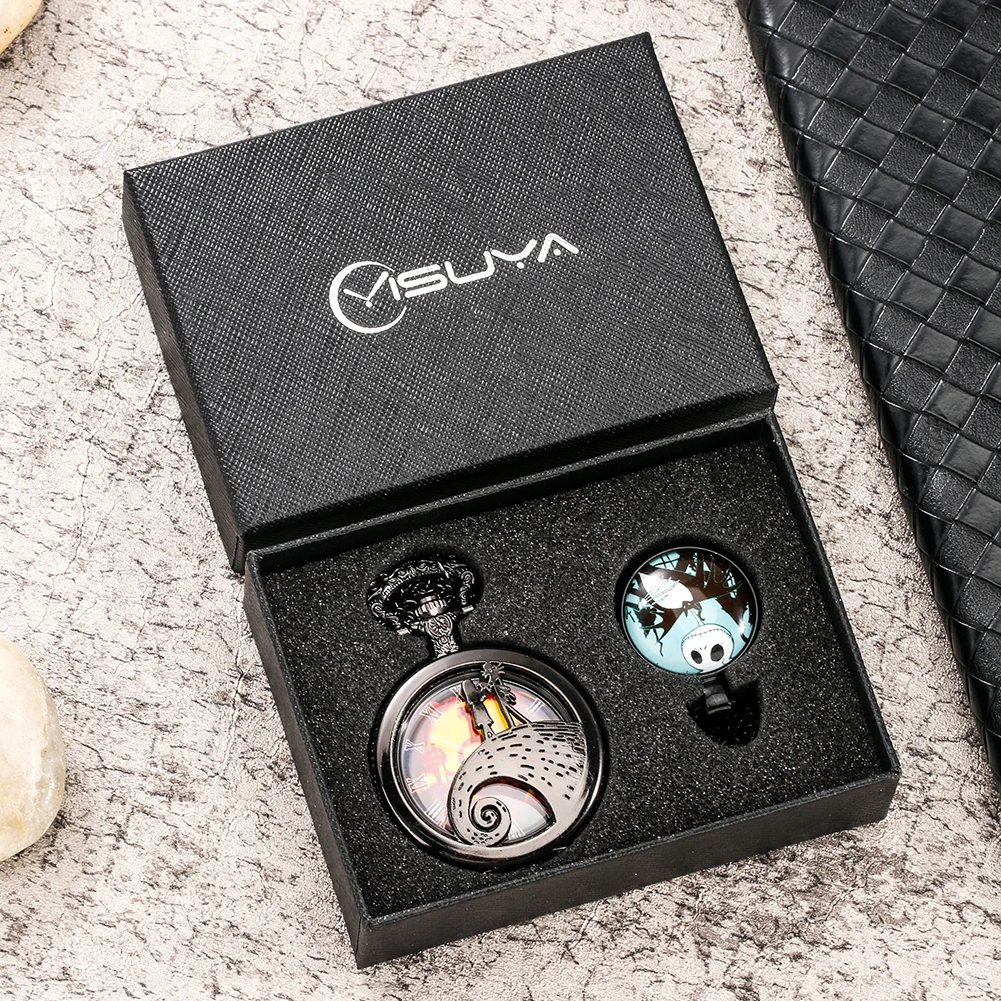 Fashion Necklace Pendant Chain Exquisite Vintage Quartz Pocket Watch Great Gifts Sets with Gift Box for Women Men