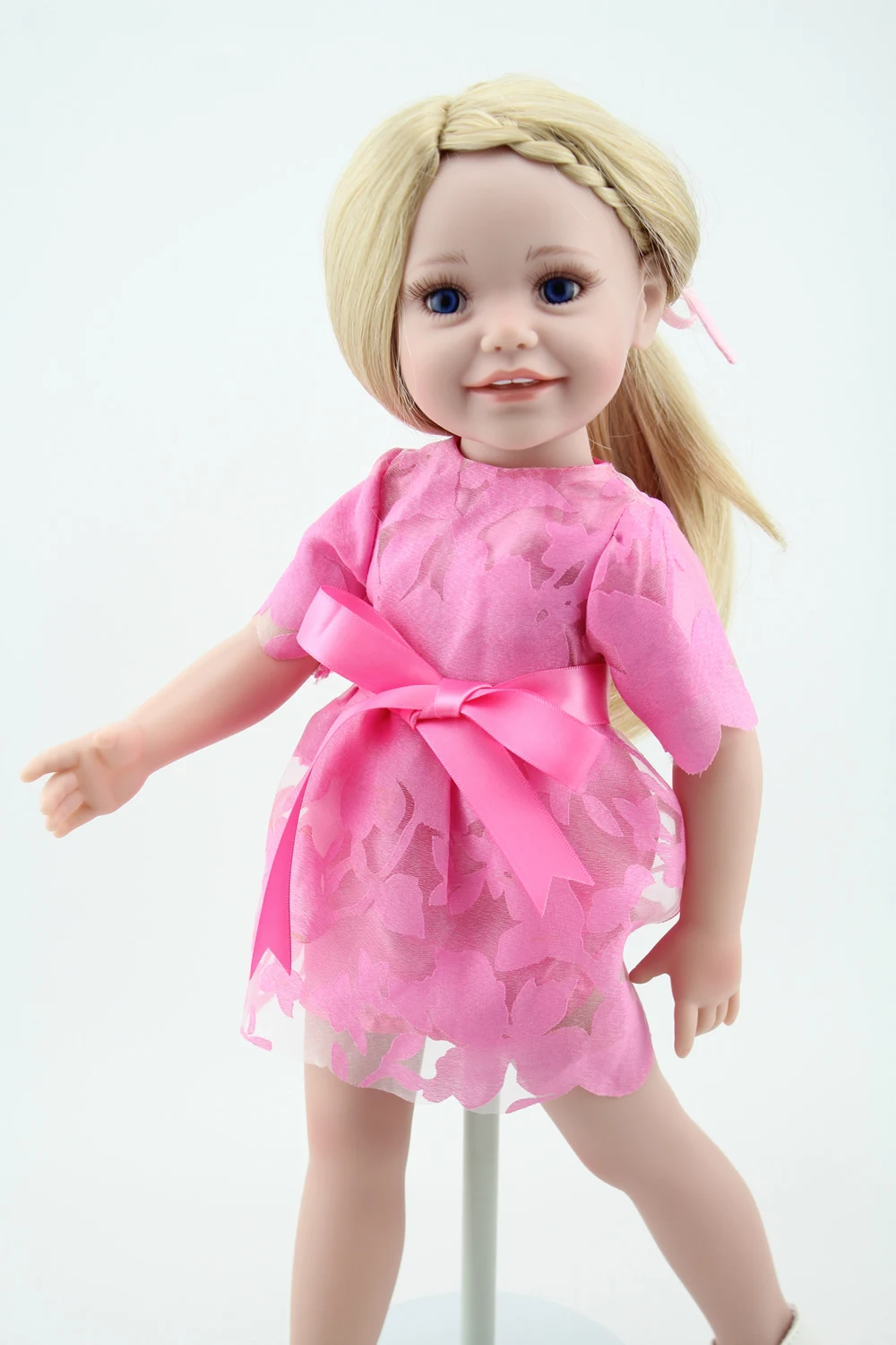 45 см полностью виниловые куклы Новорожденные американские милая девочка живая
