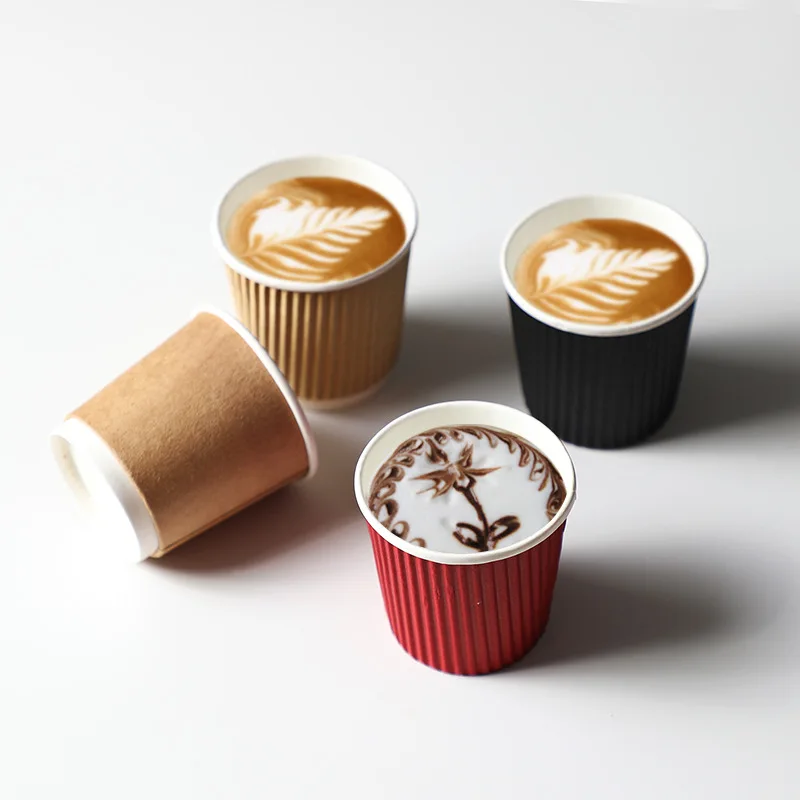 

Disposable Paper Cups 100pcs 4/7oz Kraft Paper Cups Coffee Milk Cup Paper Cup for Hot Drinking Party Supplies ice cream cup