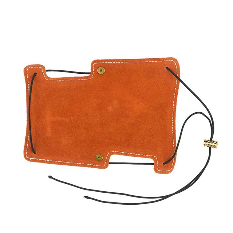 Длина 18 см защита для рук стрельбы из лука коровьей кожи изогнутый лук коричневая