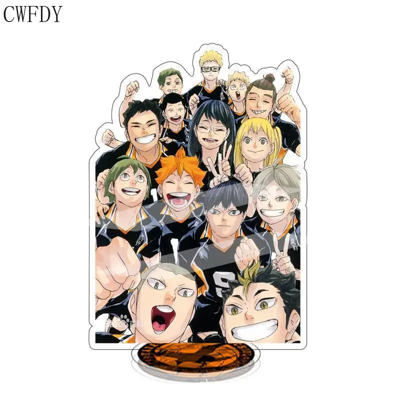 

Anime Haikyuu Acrylic Stand Volleyball Teenager Haikyu Keychain Hinata Shoyo Figure Model Toys Desktop Table Decoration For Boys