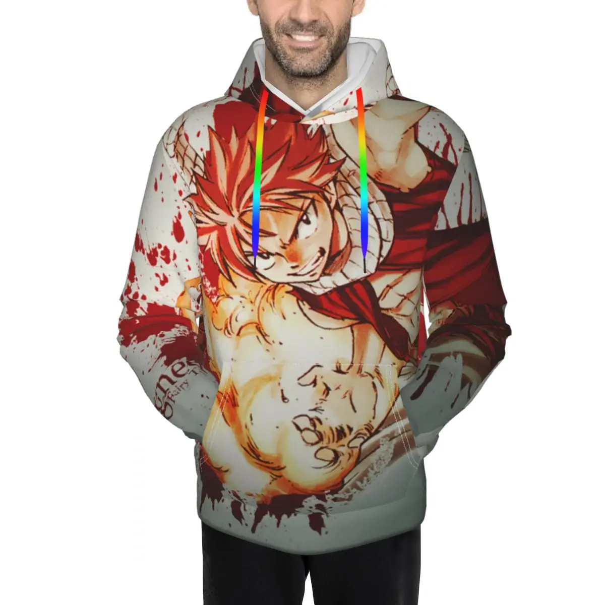 

Мужская толстовка с капюшоном и 3D принтом