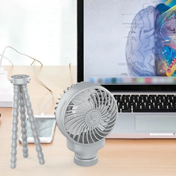 

Mini-Handheld Personal Portable Fan, for Baby Stroller Crib Car Baby Seat , with Flexible Tripod Fix USB Charging