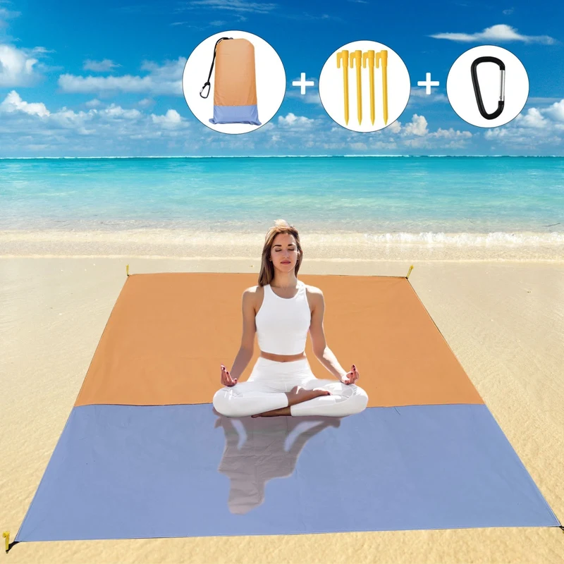 

Beach Mat Outdoor Picnic Mat/cloth Large Waterproof And Sand-proof Foldable Portable Silver Coated For Travel/ Camping / Hiking