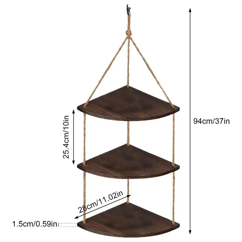 

3 Tier Hanging Plant Shelf Hanging Planter Flowerpot Plant Holder Hanging Flower Plant Rack Indoor Planter Hanger Rack Decor
