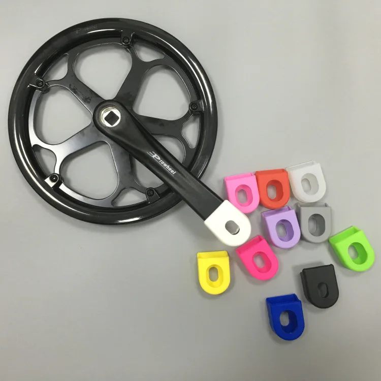 

2 Pairs MTB Road Bike Bicycle Crank Arm Protector Cover Crankset Cap Protector Silicone Bike Crank Boots Dust Proof Cover Boot