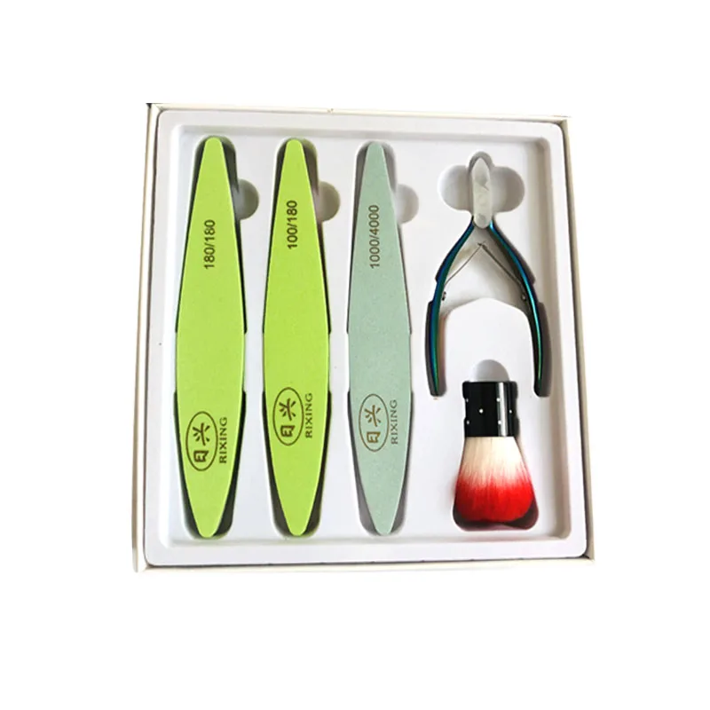 Пилка для ногтей 6 шт./лот смесь цветов зернистость 100/180/1000 наждачная бумага