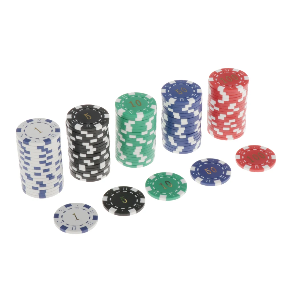 Глиняные покерные чипы Техасские Holdem упаковка из 100 Токен для настольной игры