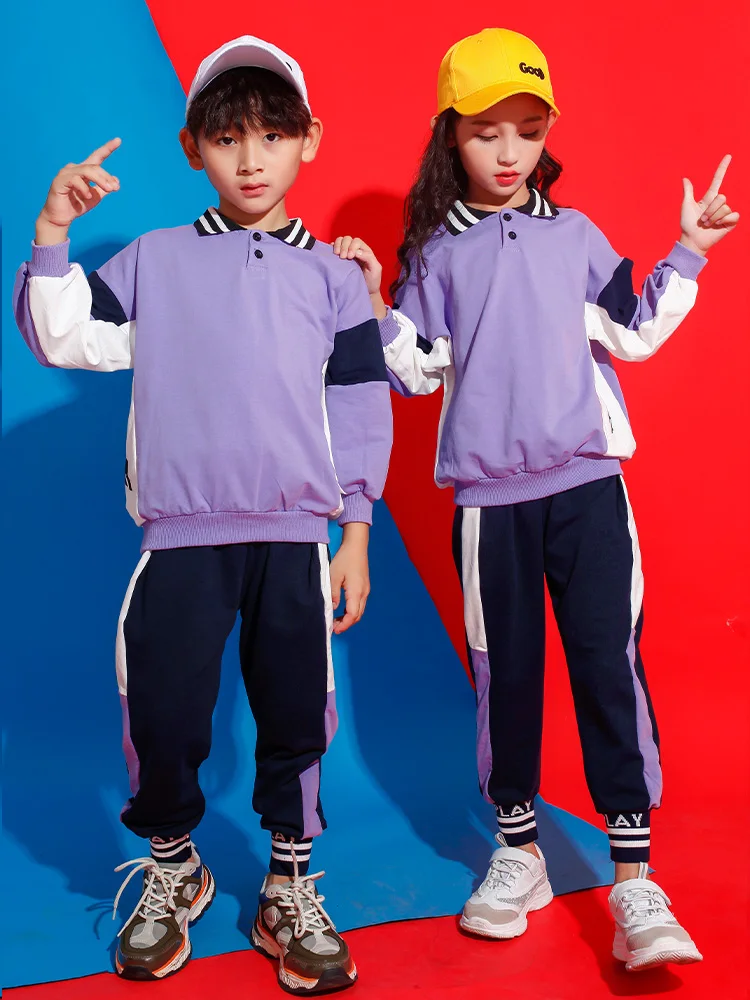 Детская одежда в стиле хип хоп джинсовая куртка штаны для бега свободный