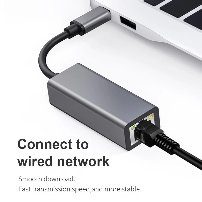 Адаптер Type-C для RJ45 Gigabit Ethernet Сетевая карта высокое качество прочная