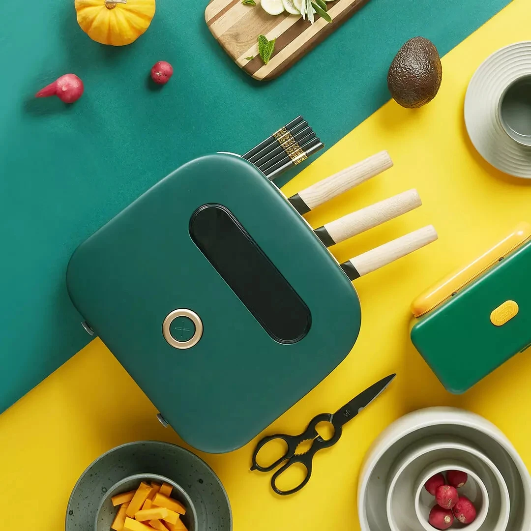 

Xiaomi Kalar Intelligent knife disinfection machine multifunctional knife chopsticks UVC sterilization drying knife holder