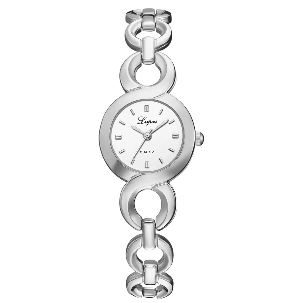 Бизнес Стиль женские часы модные кварцевые наручные розовое золото полый