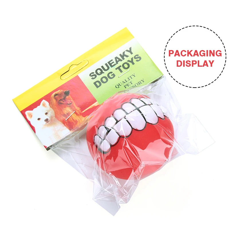 

1pc Diameter 7cm Rubber Dog Toys Squeaky Cleaning Tooth Dog Chew Puppy Toys Sound Ball Bite Resistant Pet Interactive Supplies