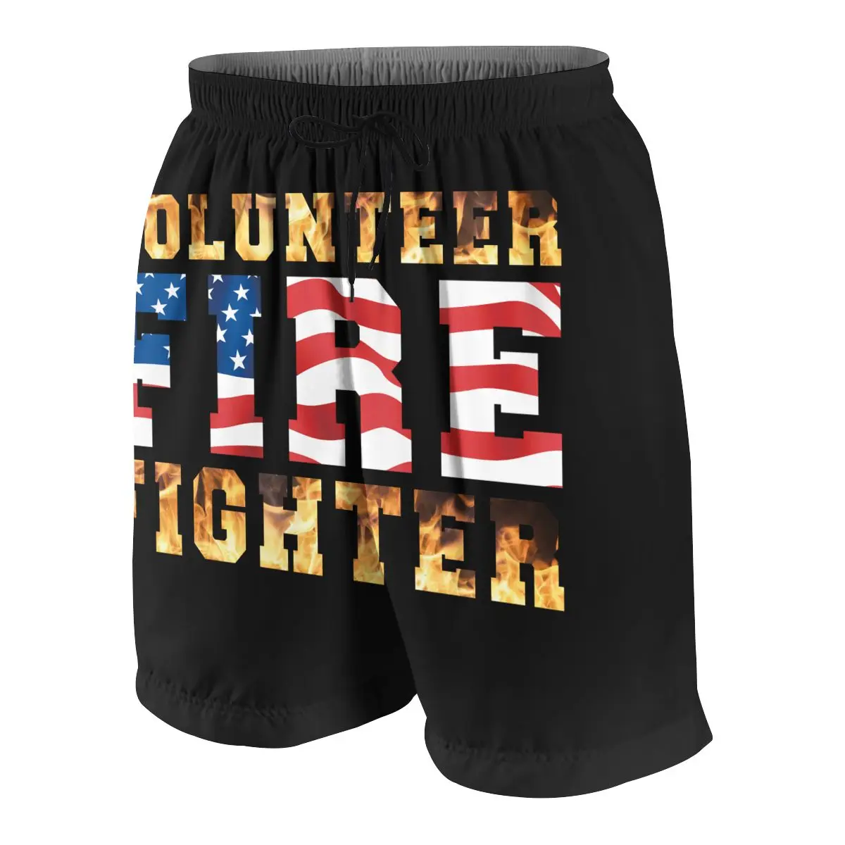 

Us Volunteer Firefighter Teenagers Comfortable Fashion Fitness Joggers Quick-dry Cool Short Sweatpants