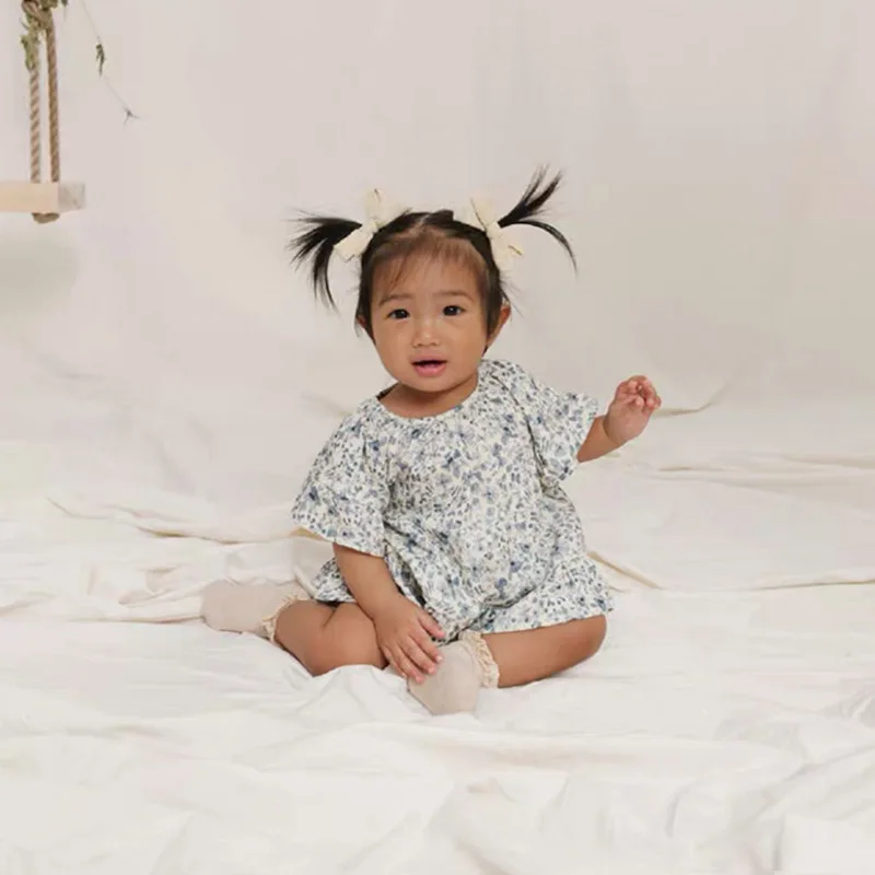 Комплект для малышей из футболки и шортов летние брендовые Детские комбинезоны с