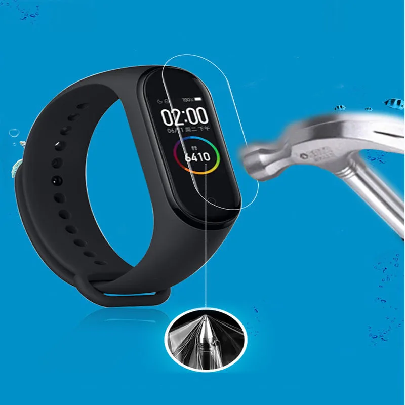 Защитная пленка для Xiaomi Mi Band 6 5 4 Гидрогелевая Взрывозащищенная | Электроника