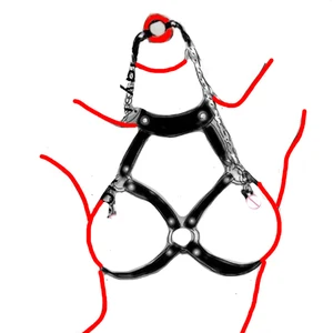 Набор для связывания 3 в 1, Женский кляп-кольцо для рта, зажимы для сосков, ошейник для БДСМ, кожаный бюстгальтер без чашек, секс-игрушки для взрослых
