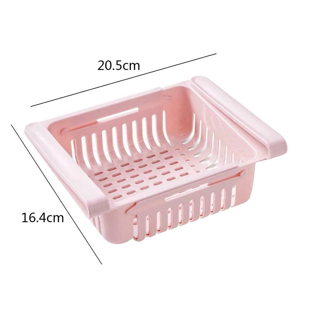 

Telescopic Drawer Fridge Storage Box Slide Food Fruits Vegetables Organizer Container Basket Holder Sliding Design Storage Box