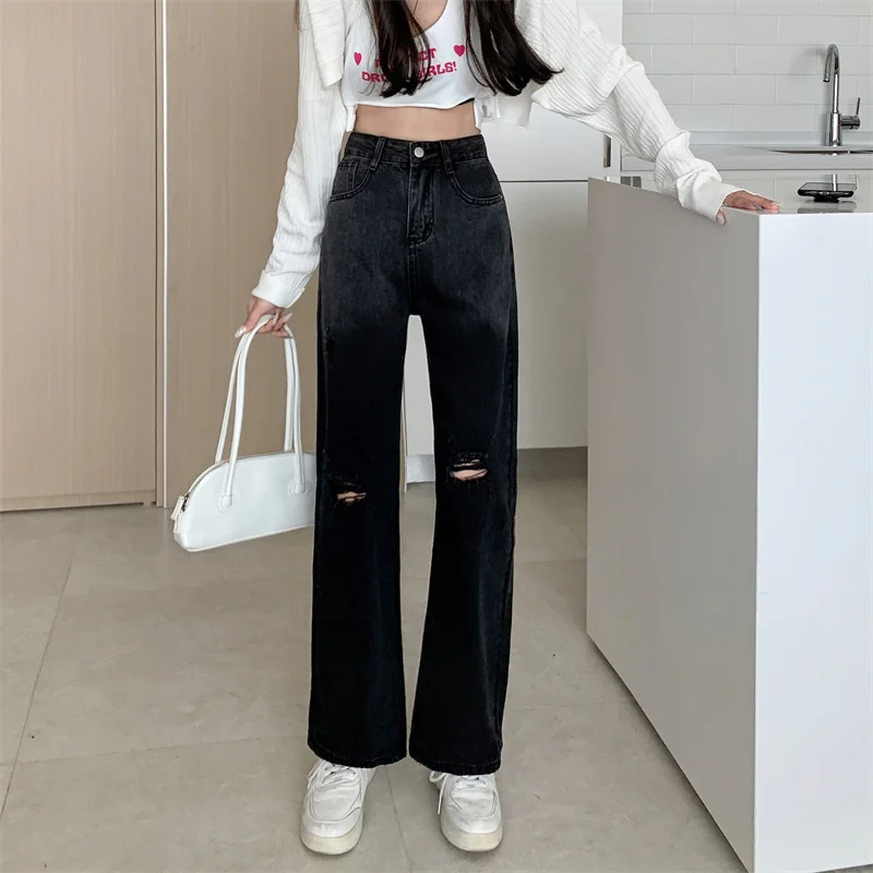 Cheap wholesale 2021 summer new fashion casual Denim women Pants woman female OL  wide leg jeans At0719L