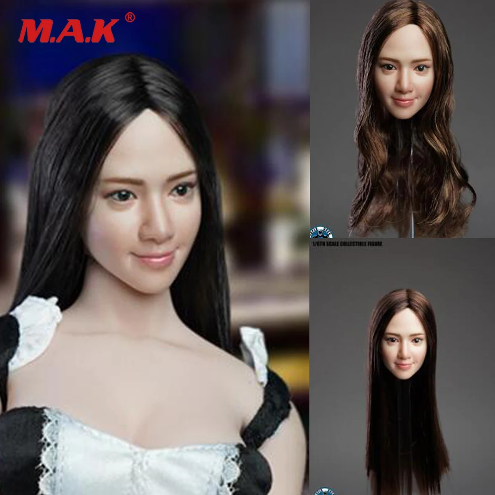 

SDH016 масштаб 1/6 женская голова Лепка резная модель для 12-дюймовой экшн-фигурки Suntan Body аксессуар для женщин