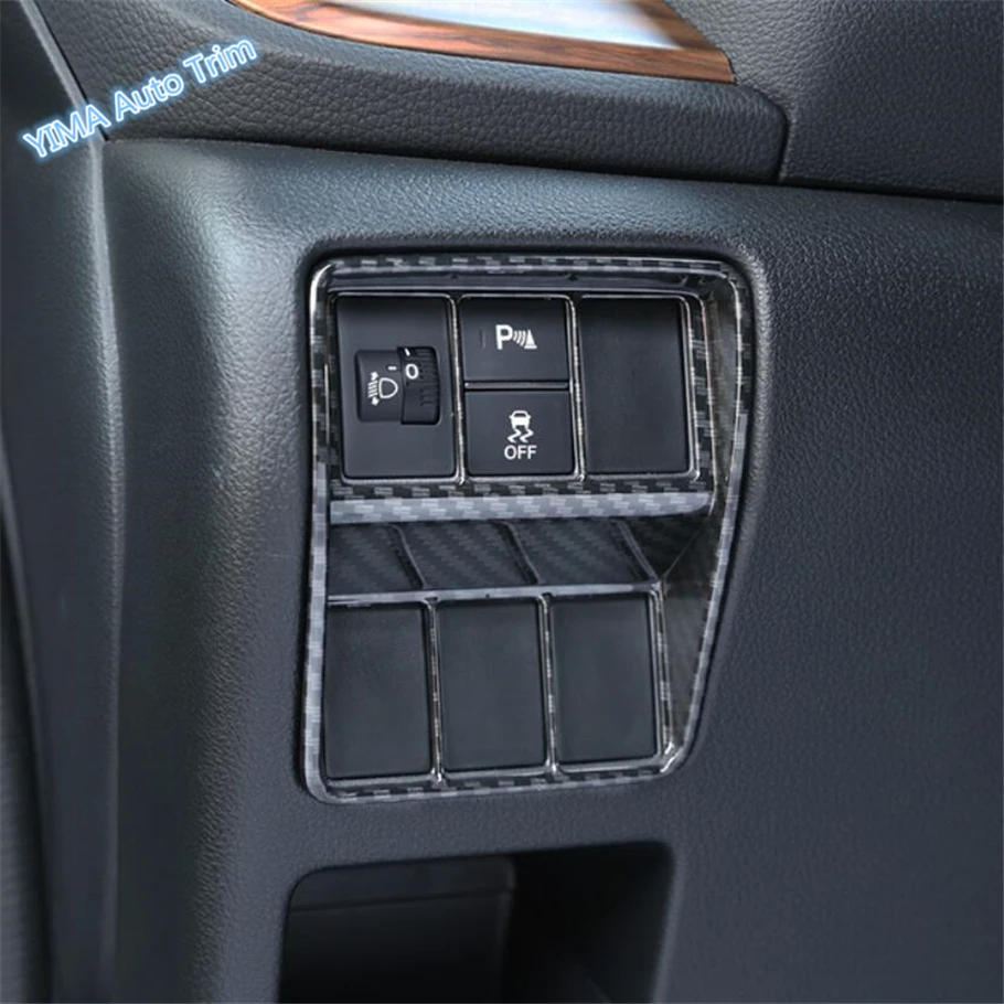 

Lapetus Auto Styling Front Headlight Lamp Switch Button Frame Cover Trim Fit For Honda CRV CR-V 2017 - 2020 ABS Carbon Fiber