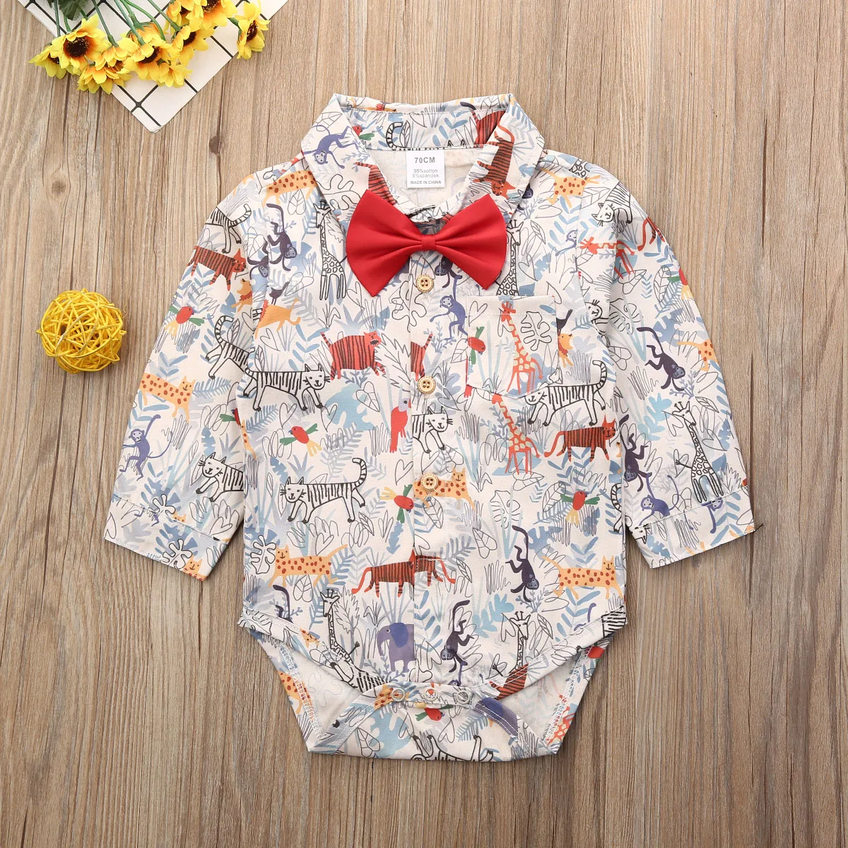 Боди для маленьких мальчиков Официальный комбинезон в клетку с мультяшным