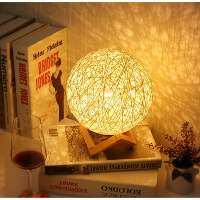 

DIY Romantic Sepak Takraw lighting USB Plug-in Bedroom Bedside Lamps