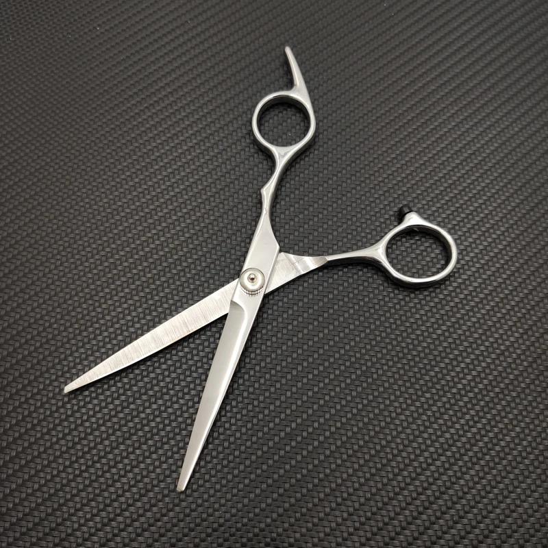 Silver flat scissors Swayboo 6 дюймов стрижка титановые Парикмахерские ножницы для волос 4R13 лезвие из нержавеющей стали ежедневная машинка для стрижки волос ножницы для стрижки - Цвет: Silver flat scissors