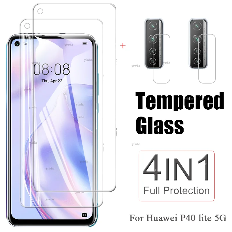 

Tempered Protective Glass for Huawei P40 Lite 5G Screen Protector for huawei p40 lite 6.5" Camera Len Soft glass Phone Cover