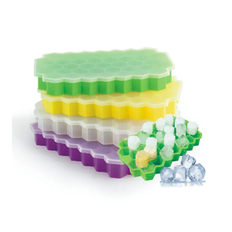 

Honeycomb Shape Ice Cube 37 Cubes Silicone Tray Ice Cubes Maker Ice Cream Molds Form Chocolate Mold Whiskey Party Bar Tools