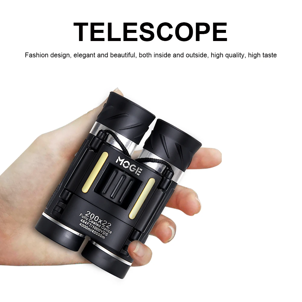 

200X22 Professional HD Binoculars Low Light Vision Phone Telescope High Magnification Micro Telescope for Hiking Hunting Bird