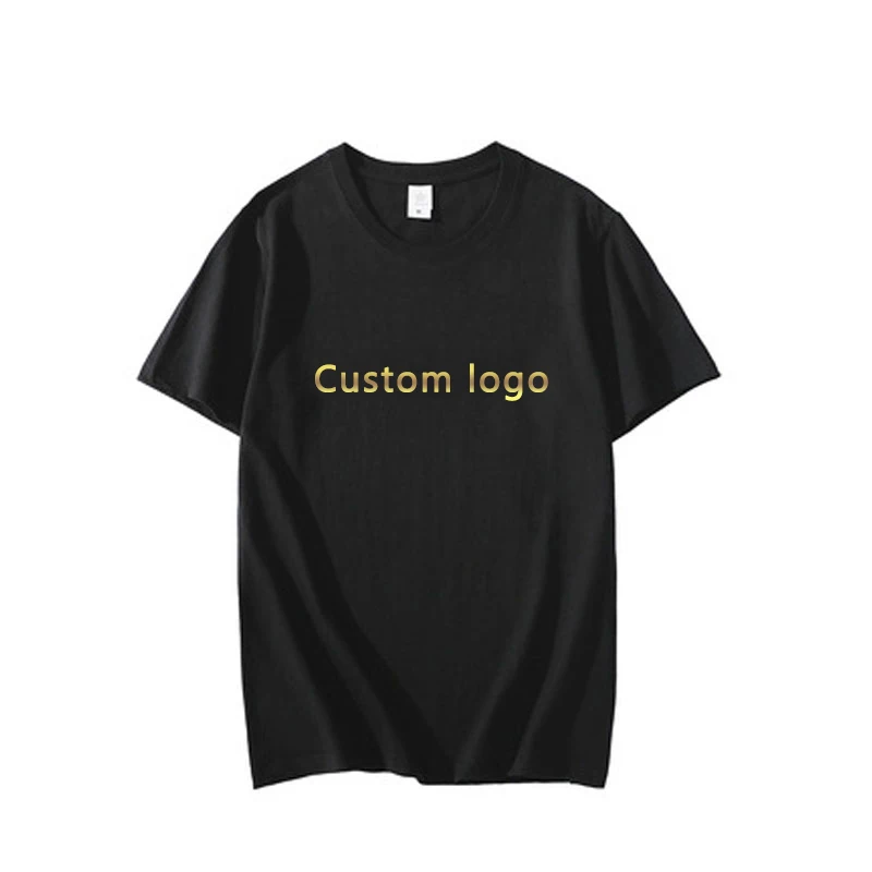 

Custom men's and women's cotton T-shirt loose casual plus size short sleeves