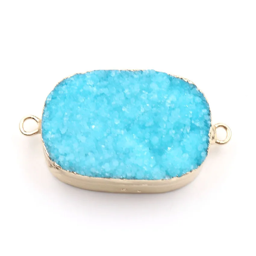 Соединитель YJXP с двойной пряжкой плоский друза кварц бусины рейки