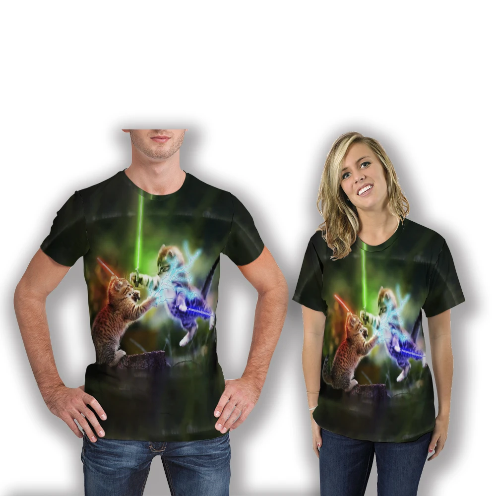 

Personality Fashion Cute 3d Printing For Men And Women Summer Cool Short Sleeves Character Breathable Hot Selling Big yards Tops