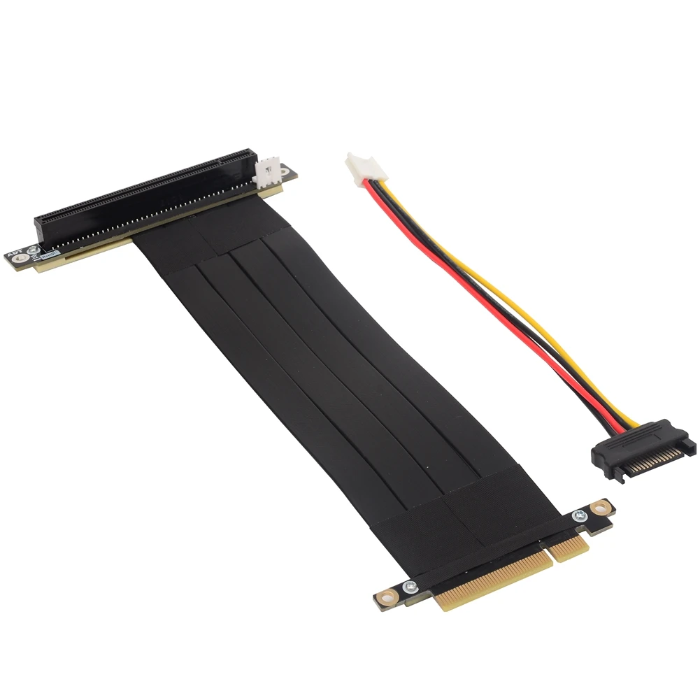 

Удлинительный кабель PCI Express X8 Male/PCI-E X16 Female для видеокарты PCIe 8x 16x для майнинга ETH RTX3060 RTX2060