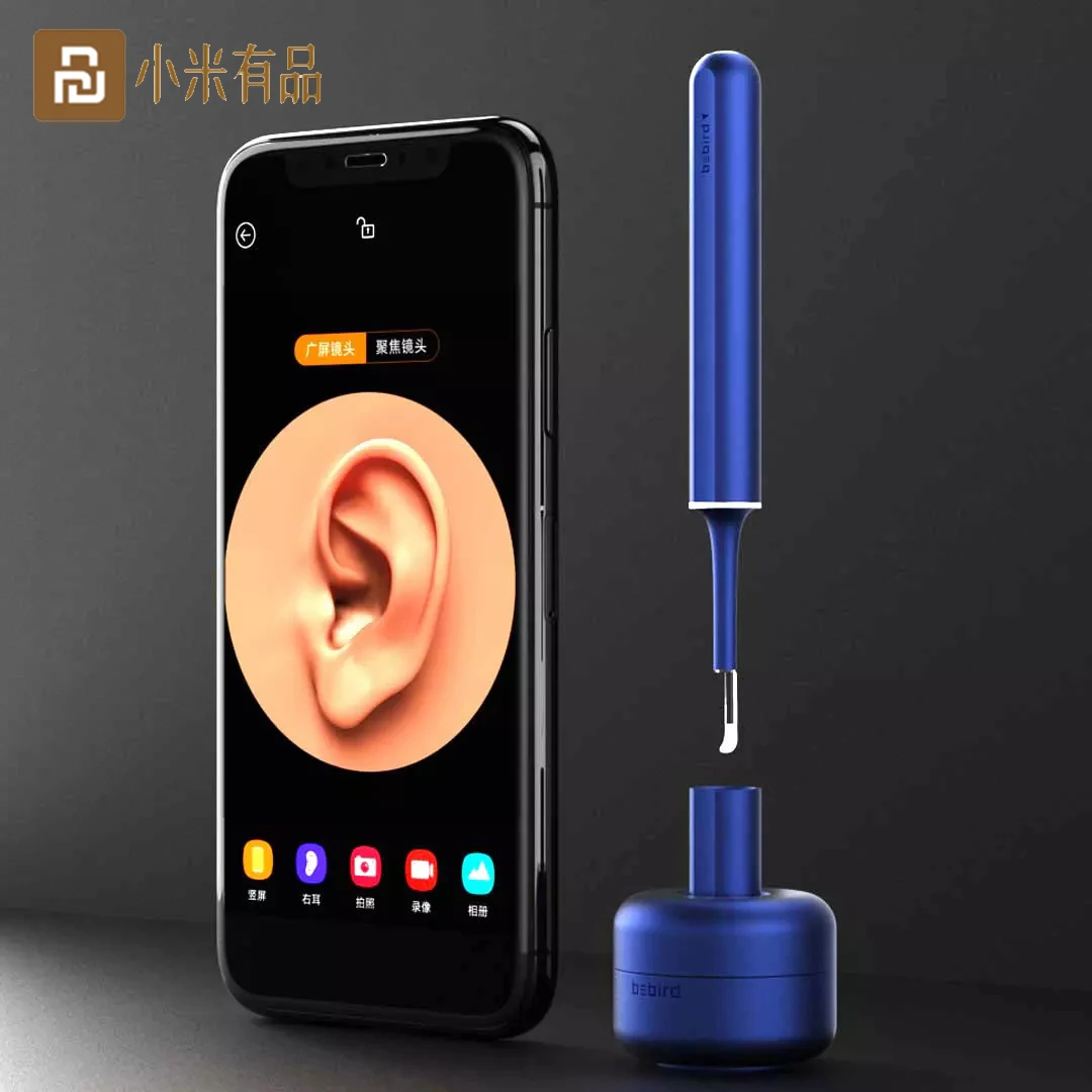 

2021 Youpin Bebird X17 Pro Smart Visual Ear Stick 300W Mini Camera Otoscope Borescope In-Ear Cleaning Endoscope Ear Picker Tool