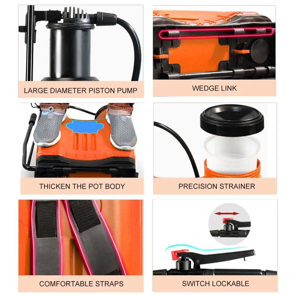 16L распылитель для распыления сельскохозяйственный дозатор высокого давления