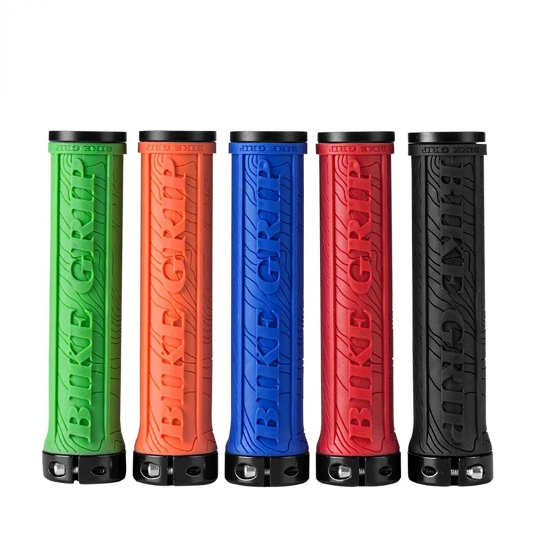 

ROCKBROS Bicycle Grips TPR Rubber MTB Handle 3D Anti-skid Cycling Handlebar Cuffs Bilateral Lock Aluminum Alloy Bike Accessories