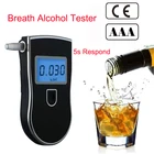 Alkoholtester Алкотестер детектор AT818 портативный профессиональный Алкотестеры Полиция ЖК-дисплей цифровой дыхание быстрый ответ