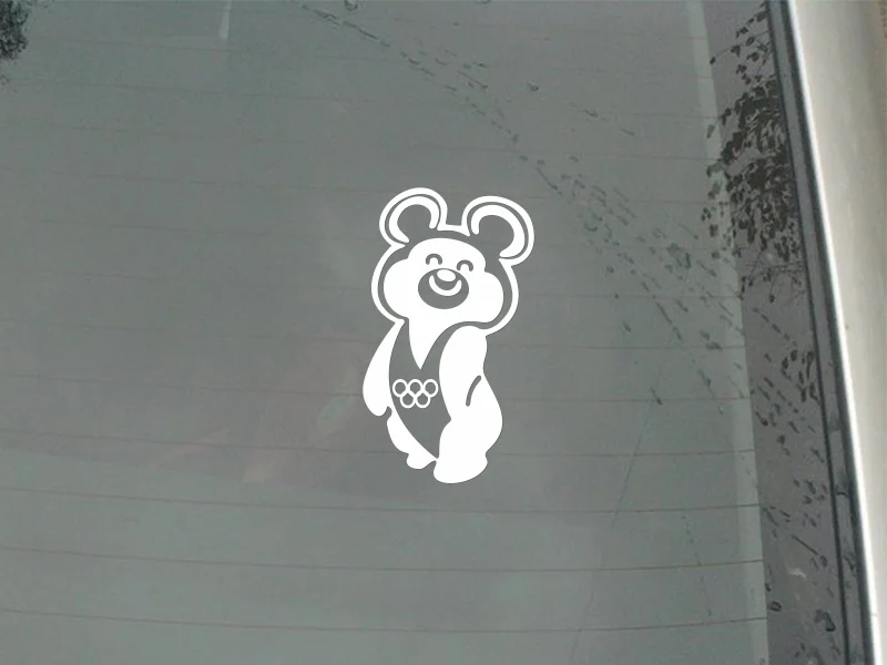 

Funny Olympic Bear Wearing Cute Little Olympic Clothes Car Stickers Motorcycle Decals Waterproof Decals PVC 15cm X 9cm