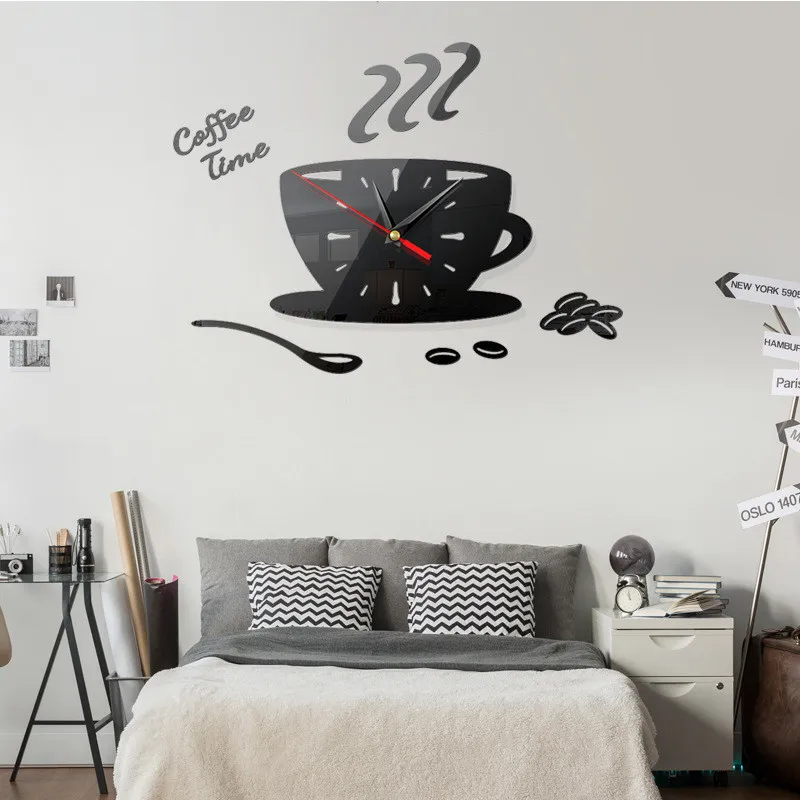 

Modern Design Large 40cm 3D Mirror Surface Wall Clock 3D Wall Sticker Home Office Room DIY Wall Decor Home Decor Accessories