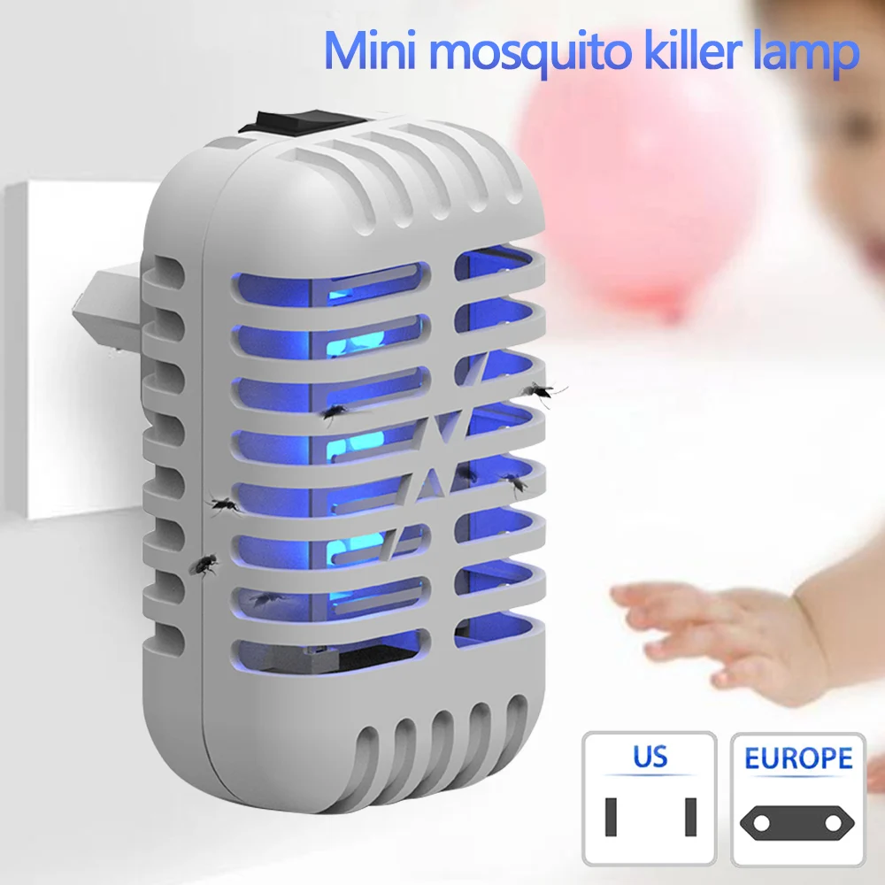 Household 2W Electric Mosquito Killer Lamp 360-400nm UV Light Attracts Flying Insects Bugs Mini LED Night with Storage Box | Лампы и