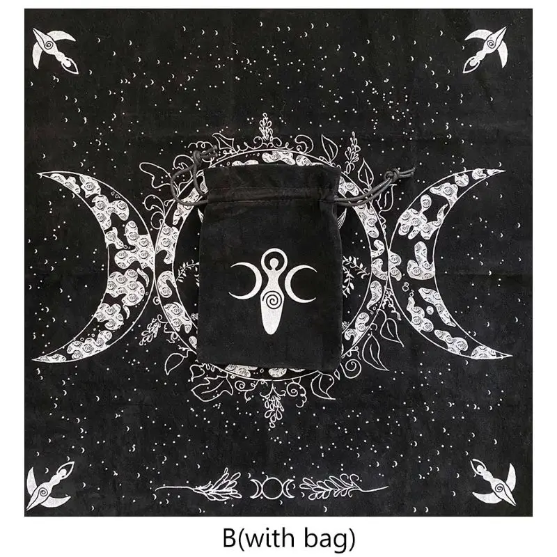 

Altar Tarot Cloth Triple Goddess Moon Phases Astrology Tarot Tablecloth 19"19"