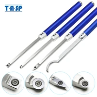 tasp wood turning tools carbide insert cutter swan neck gouge woodturning chisel blade with aluminum handle for lathe