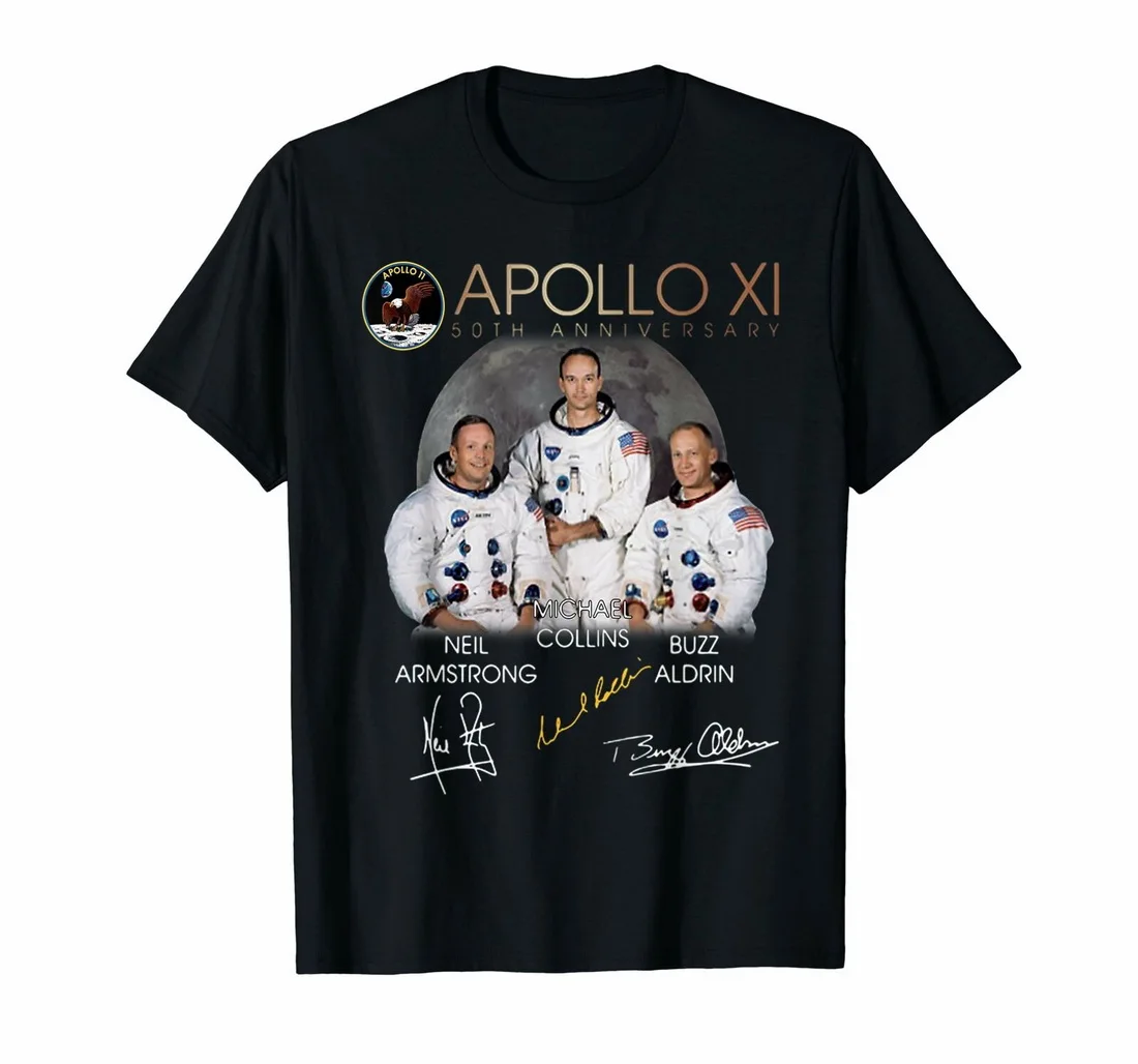 

Apollo 11 50th Anniversary Moon Landing 1969 2019 Tops Tee T Shirt T-Shirt New Unisex Funny