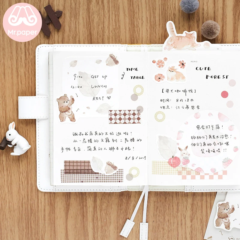 Бумажный блокнот Mr.paper липкий мультяшный кавайный с кошкой для пишущих